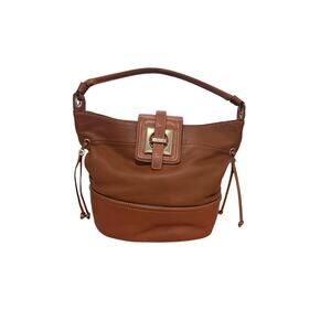 Kate Spade New York Brown Pebbled Leather Turnlock Hobo Shoulder Bag